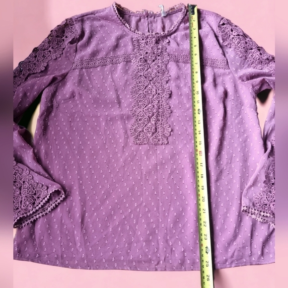 PINKBLUSH Lace Long Sleeve Blouse - Picture 5 of 8